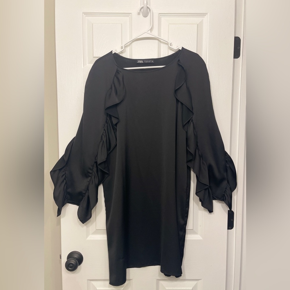 ZARA Ruffle Sleeve Mini Dress - NWOT